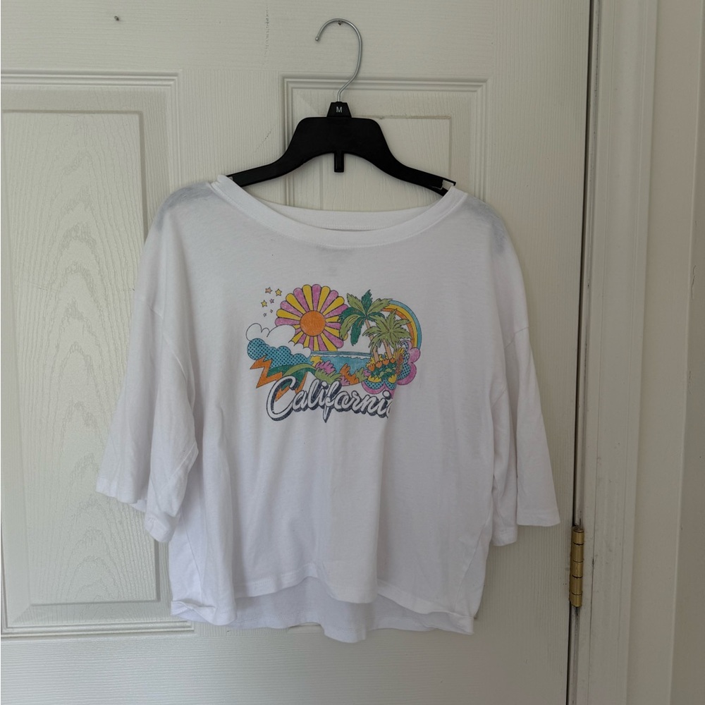 Hollister White Graphic Tee